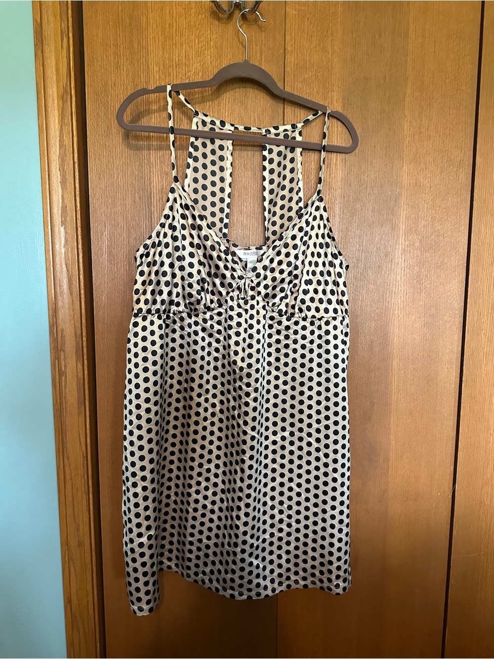 Polka Dot Cream and Black Chemise Slip